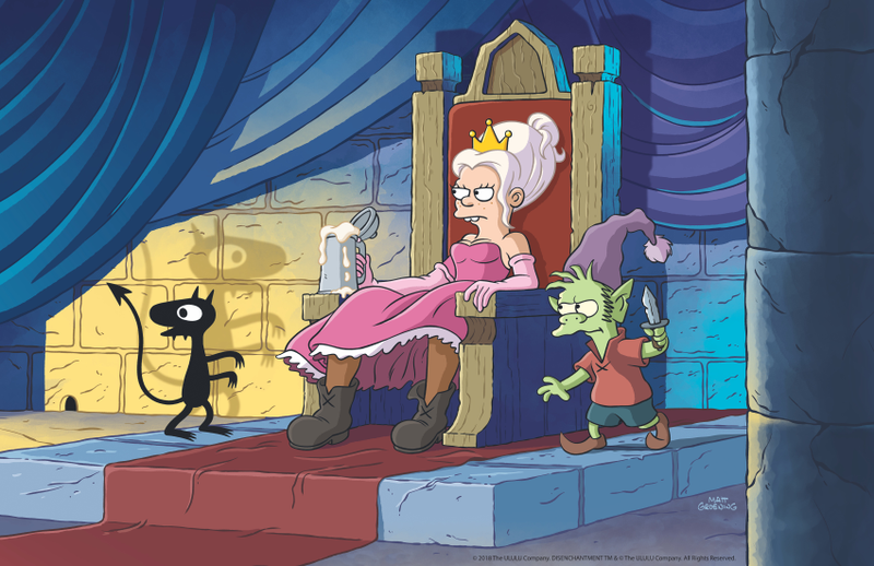 Illustration for article titled Here's Your First Look at Matt Groening's New Netflix Animated Series, Disenchantment
